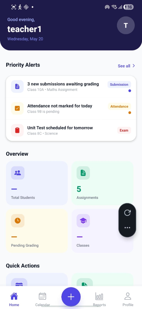 Teacher Dashboard
